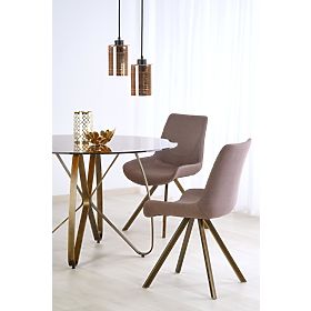 Stół LUNGO złoty antyczny / brązowy (2szt=1szt), Halmar