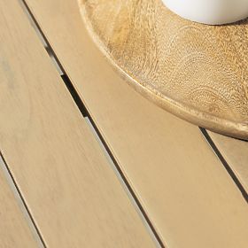 Stół ogrodowy Fioli okrągły 100 cm, drewno akacjowe FSC, biały