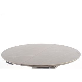 MUSCAT stół rozkładany blat - szary marmur, noga - jasnoszara / złota