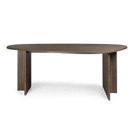 Stół z nieregularnym blatem Zeva 200 cm, Orzech lincoln