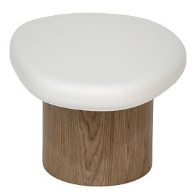 Stolik boczny Floe 50 cm, biały/orzech