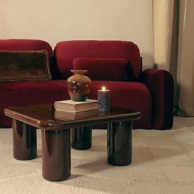 Stolik kawowy Cherry 70 cm, czekoladowy, połysk