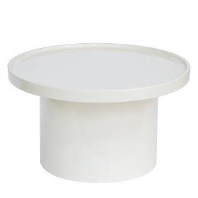 Stolik konferencyjny Chia, 70 cm, biały, błyszczący