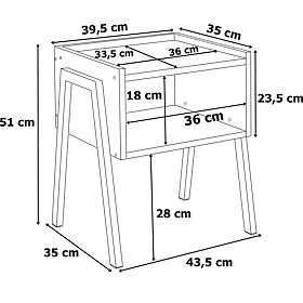 Stolik nocny SKIVE MODERN OAK
