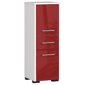 SZAFKA ŁAZIENKOWA FIN SŁUPEK 30 2D 1SZ 85cm PK CZERWONY POŁYSK