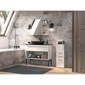 Szafka łazienkowa Nel V DDS BIAŁY POŁYSK