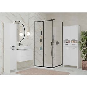 Szafka łazienkowa NINA 1K BIAŁA 1 Kosz na pranie Regał Słupek do łazienki