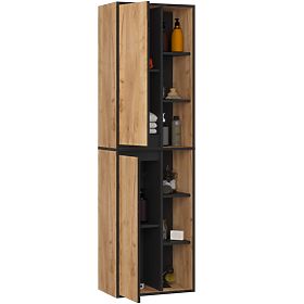 SZAFKA ŁAZIENKOWA WISZĄCA VAMI W50 DĄB CRAFT / CZARNY