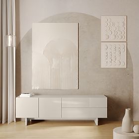 Szafka RTV Glim, kaszmirowa, błyszcząca