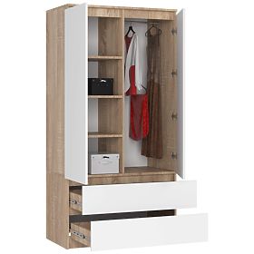 SZAFKA S90 2D 2SZ CLP PK SONOMA / BIAŁA
