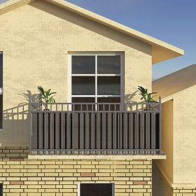 Szara mata osłonowa na balkon 1x7 m