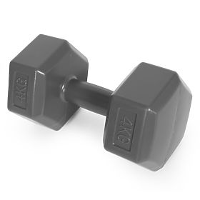 Sześciokątne hantle zestaw 2x4 kg obciążenia do ćwiczeń fitness szare ModernHome, MODERNHOME
