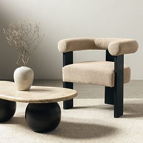 Tapicerowane krzesło Chili beżowe/czarne, drewno kauczukowe