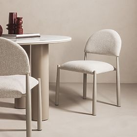 Tapicerowane krzesło Maze beżowo-szare