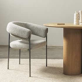 Tapicerowane krzesło Portia szare, lectus