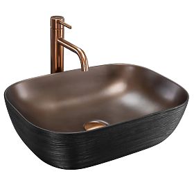 Umywalka meblowa Rea Belinda COPPER BRUSH / Czarna