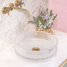 Umywalka meblowa Rea Cristal Transparent 35, Rea