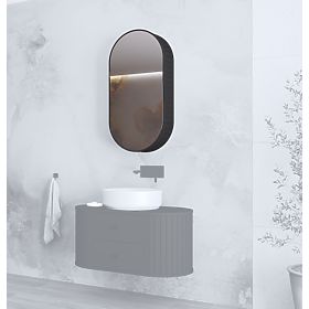 VENEZIA Szafka z lustrem 1D czarna (2p=1ks)