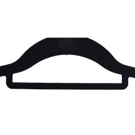 Welwetowe wieszaki Maxi zestaw 10 szt. - czarne