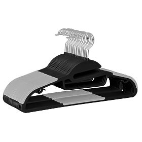 Wieszak Flexi zestaw 10 sztuk czarno-szary