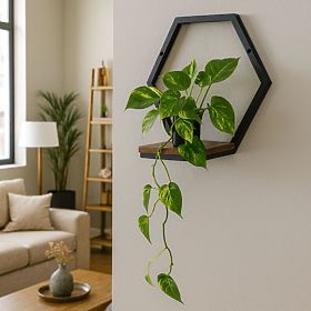 Wisząca półka na kwiaty dekoracyjna loft hexagon ModernHome