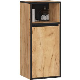 WISZĄCA SZAFKA ŁAZIENKOWA VAMI W35 1D 1W DĄB CRAFT / CZARNY
