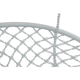 Wiszące krzesło Bocianie Gniazdo LAGOS szare z poduszkami