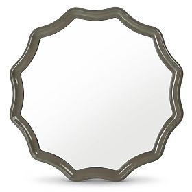 Wiszące lustro Luppo, zielono-szare, błyszczące