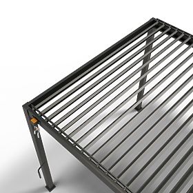 Wolnostojąca pergola ogrodowa Antilla z aluminium, 4x3 m, bioklimatyczna, ruchome lamele, antracytow