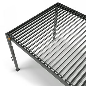 Wolnostojąca pergola ogrodowa Antilla z aluminium, 5x3 m, bioklimatyczna, ruchome lamele, antracytow