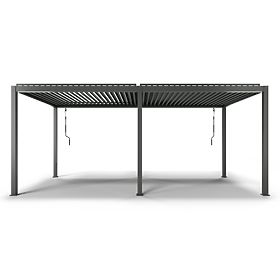 Wolnostojąca pergola ogrodowa Antilla z aluminium, 6x3 m, bioklimatyczna, ruchome lamele, antracyt