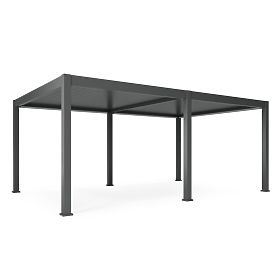 Wolnostojąca pergola ogrodowa Lumera z aluminium, 4x6 m, bioklimatyczna, oświetlenie LED, elektryczn
