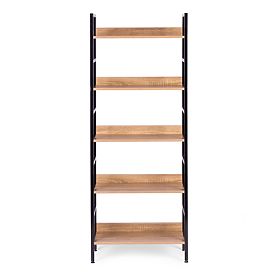 Wysoki regał loftowy 5 półek metal MDF ModernHome, MODERNHOME