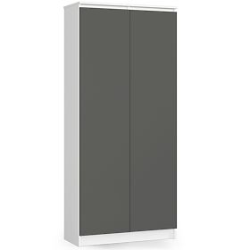 ZAMKNIĘTA BIBLIOTEKA R80 2D 8P CLP BIAŁA / SZARA