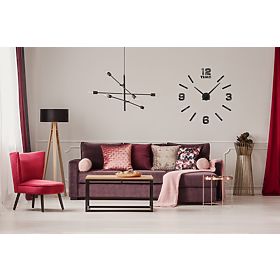 Zegar ścienny Diy BAST 3D czarny