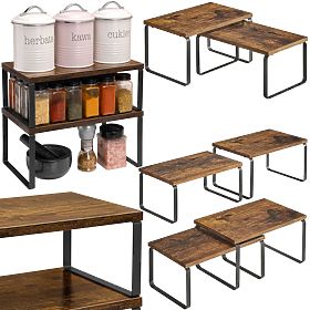 Zestaw 2 bambusowych półek GINGER RUSTIC