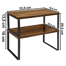 Zestaw 2 bambusowych półek GINGER RUSTIC