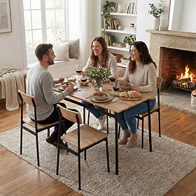 Zestaw mebli do jadalni kuchni stół + 4 krzesła MALMO ModernHome, MODERNHOME