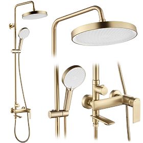 Zestaw prysznicowy Rea Veneta Złoty Szczotkowany, Rea